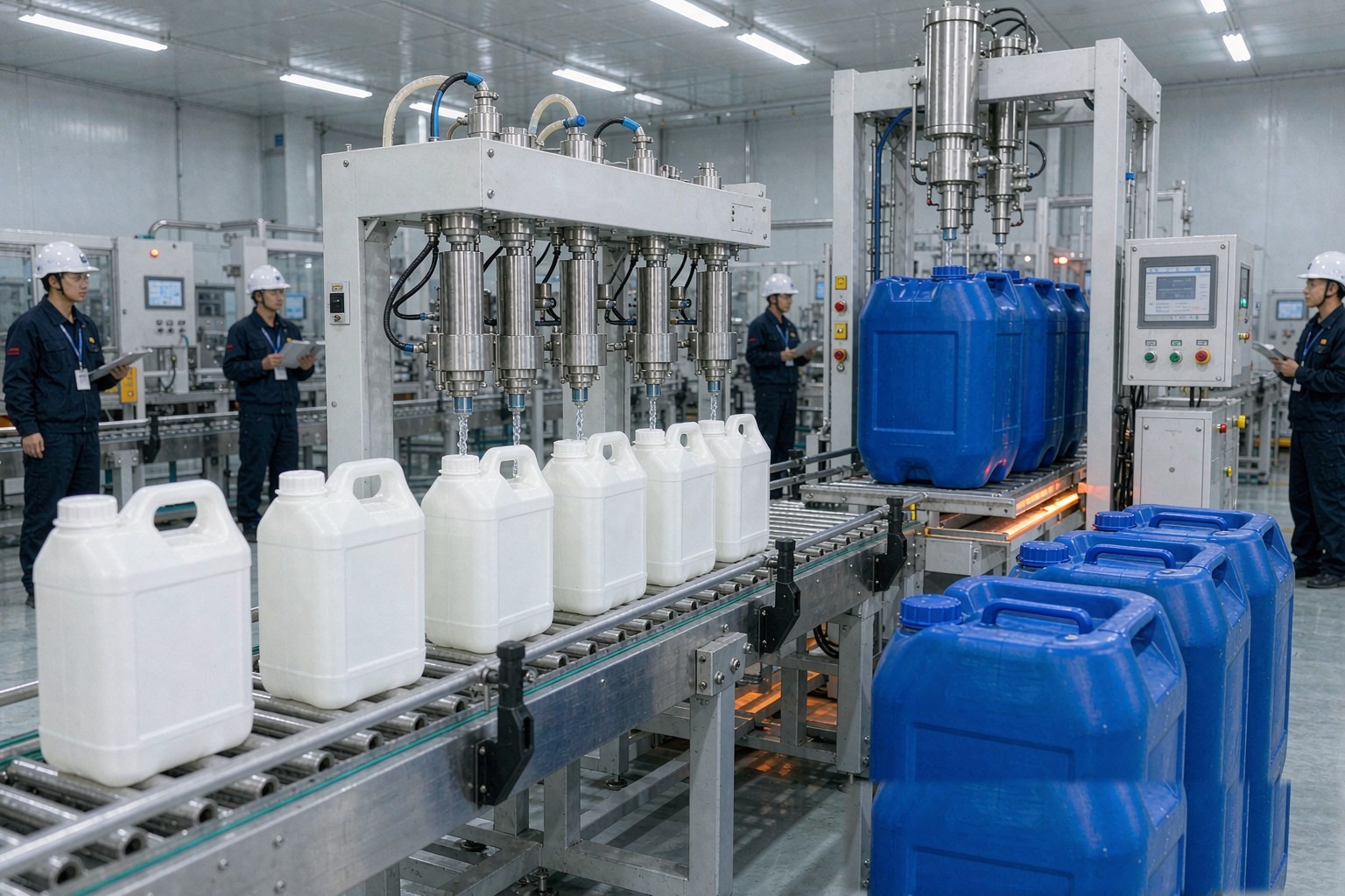 Automatic filling lines at TACSYSTEM factory in Jiangmen, China